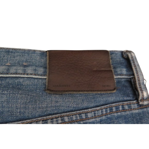 All Saints Blue Slim Straight Jeans - Picture 6 of 12
